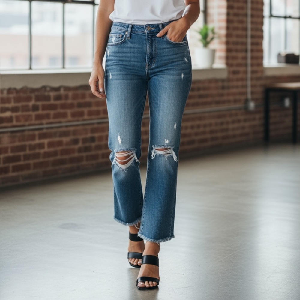 MOTHER Distressed Blue Jeans SOLD